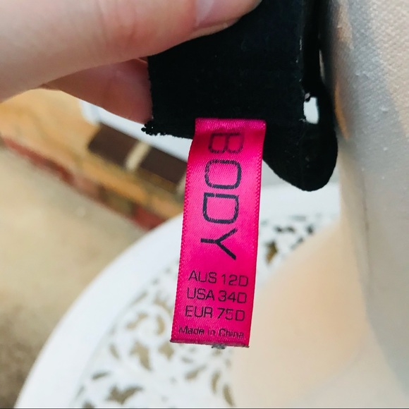 Cotton On Body Lace Bra Black Size 12D Underwire - Picture 8 of 8